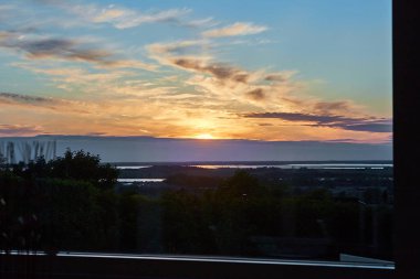 Danimarka 'da manzara güzel gün batımı