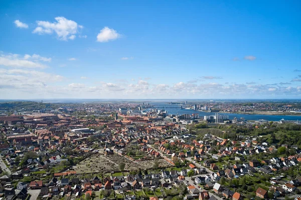 Visión General Una Pequeña Ciudad Denmark —  Fotos de Stock