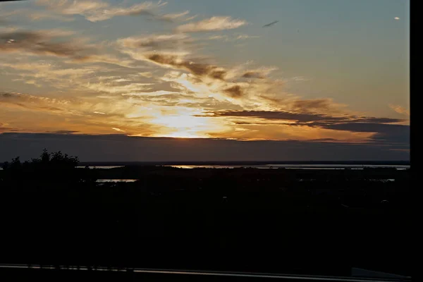 Bela Vista Pôr Sol Paisagem Denmark — Fotografia de Stock