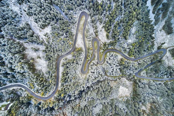 Farlig Kurva Väg Ett Berg — Stockfoto