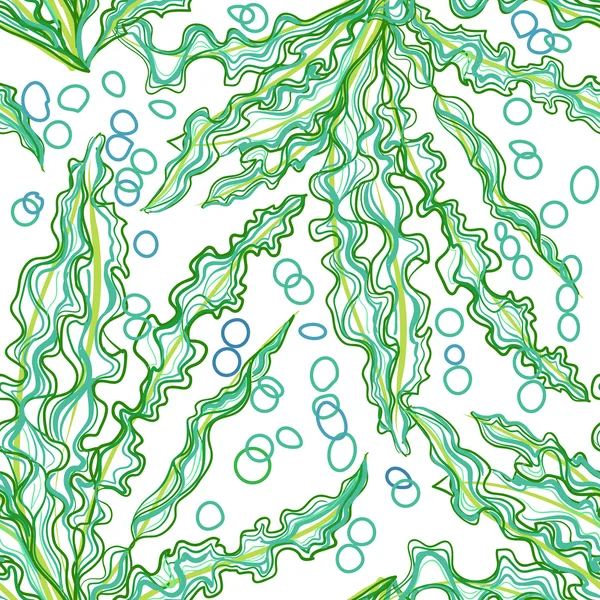 Vector pattern with sea underrwater floral — Stockový vektor