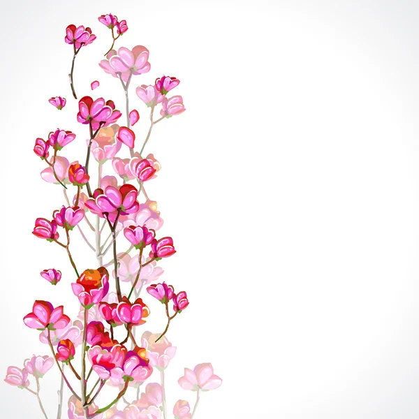 Beautiful pink flowers — Stock Vector
