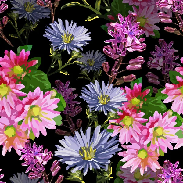 Őszi és gyönyörű virágok — Stock Vector