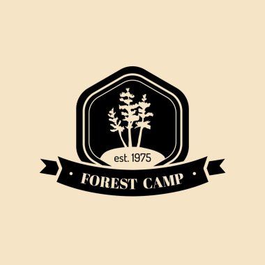 Vintage Hipster kamp logosu