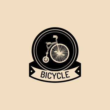 Vintage hipster Bisiklet logosu