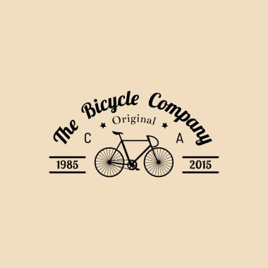 Vintage hipster Bisiklet logosu
