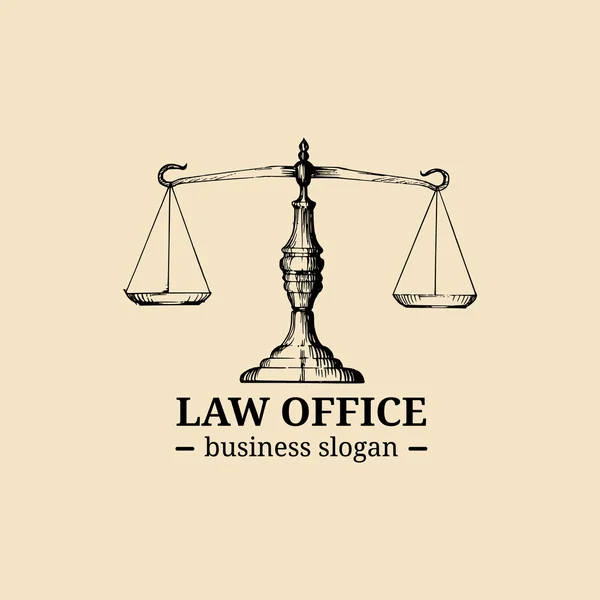 Law office-logotyp — Stock vektor