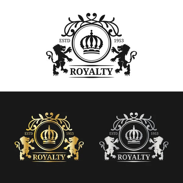 Luxury monograms logos templates — Stock Vector