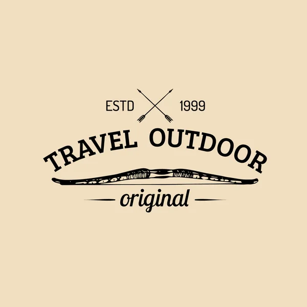 Logo Vintage campamento tribal — Vector de stock