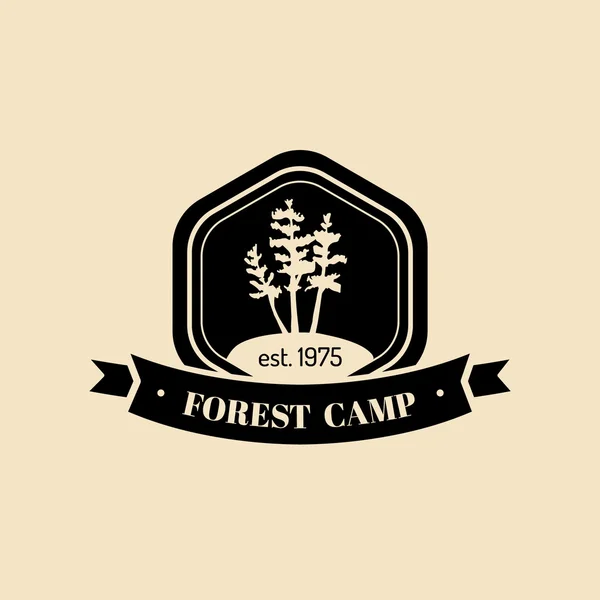 Logo de camping Vintage Hipster — Image vectorielle