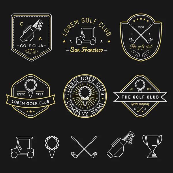 Vintage golf logotyper samling — Stock vektor