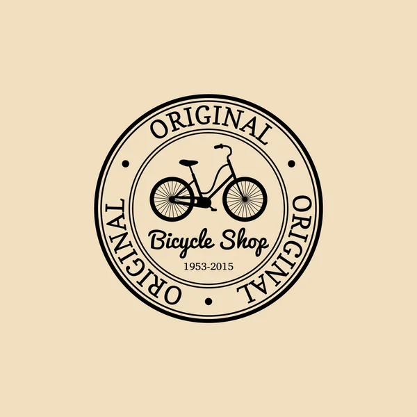 Logo sepeda hipster antik - Stok Vektor