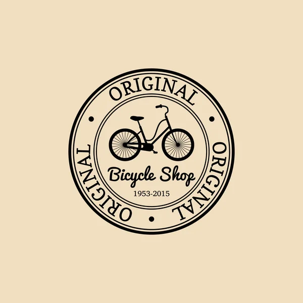 Vintage hipster bicycle logo — Stock Vector