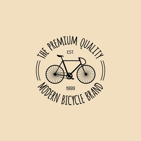 Vintage hipster bicycle logo — Stock Vector