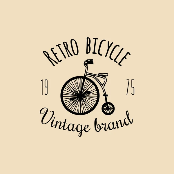 Vintage hipster bicycle logo — Stock Vector