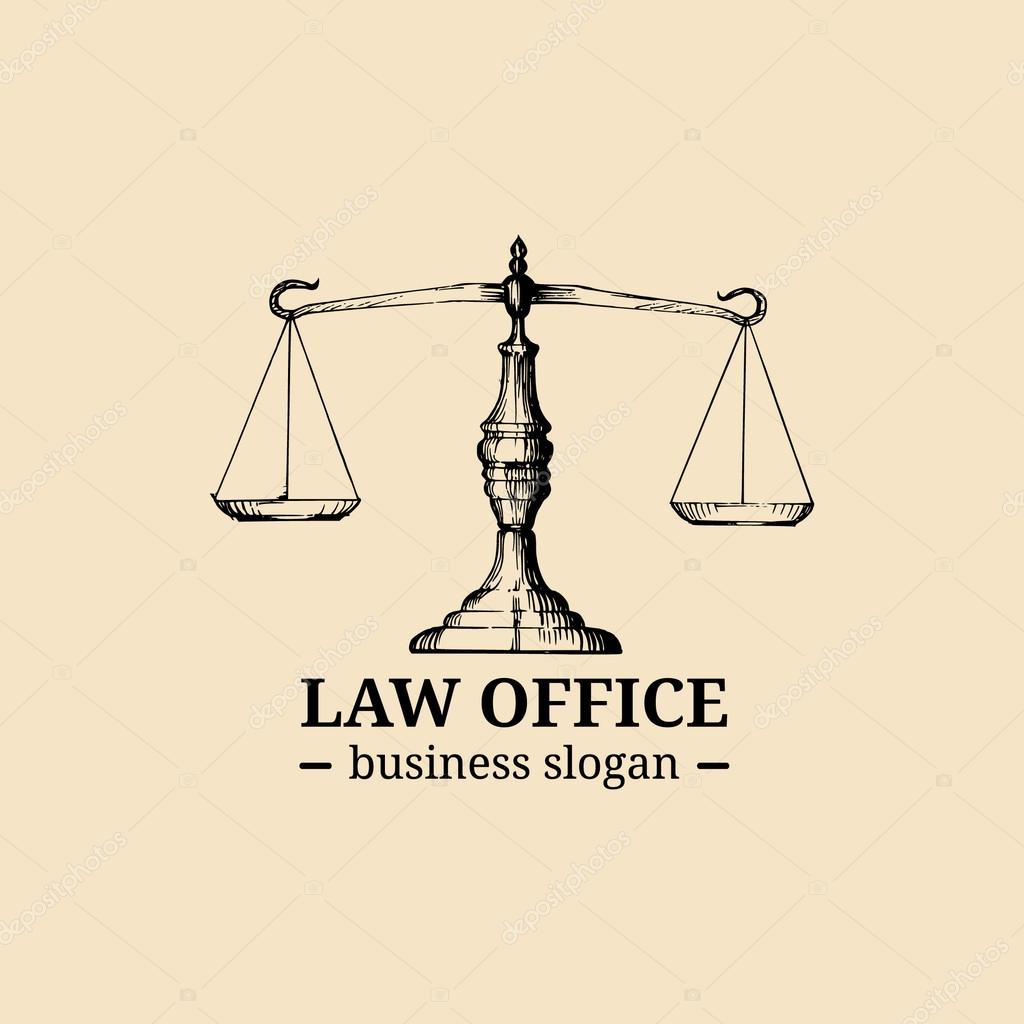 Law office logo. Vector attorney logo. Vector vintage lawyer logo. Law firm label. Lawyer logo template. Law logo. Attorney sign. Legal concept