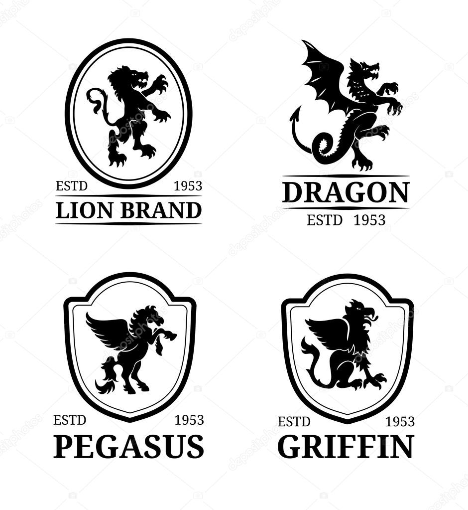 monograms animals logos templates