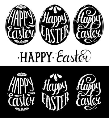 Easter lettering in eggs