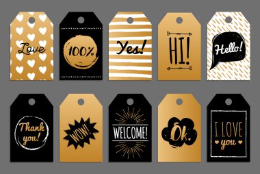 set of tags and labels