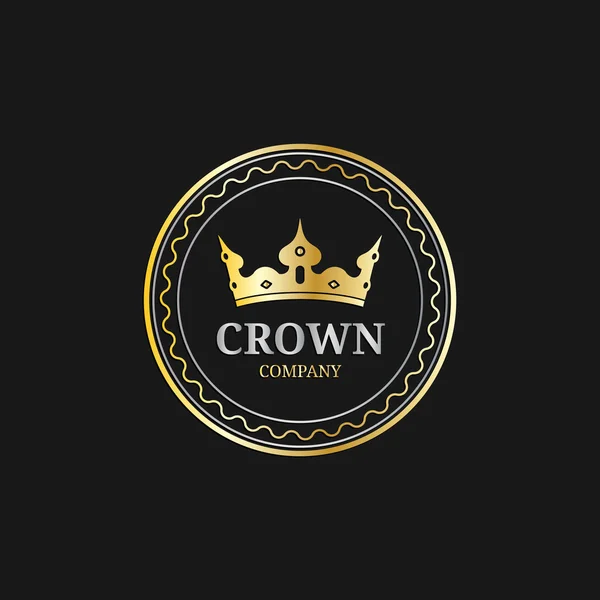 Crown vintage monogram — Stock Vector