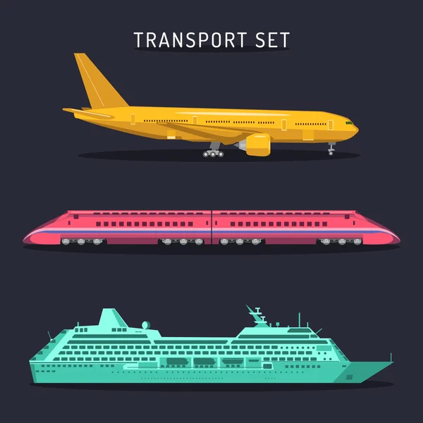 set of transportation icons