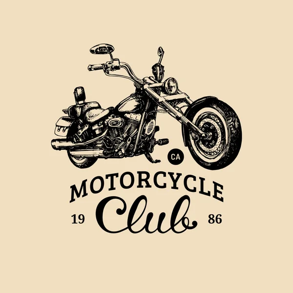 Chopper Motorrad Logo — Stockvektor