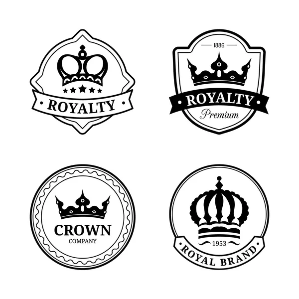 Luxury crowns monograms design — Διανυσματικό Αρχείο