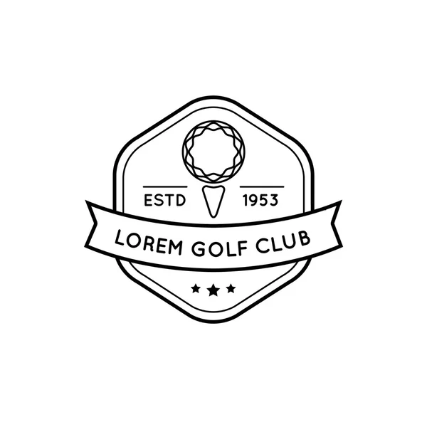 Retro Golf logotyp — Stockový vektor