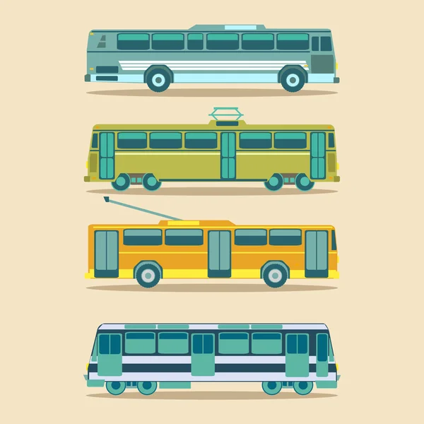 Ensemble de transport public — Image vectorielle