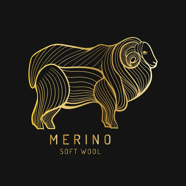 Merino soft wool sign — Stockový vektor