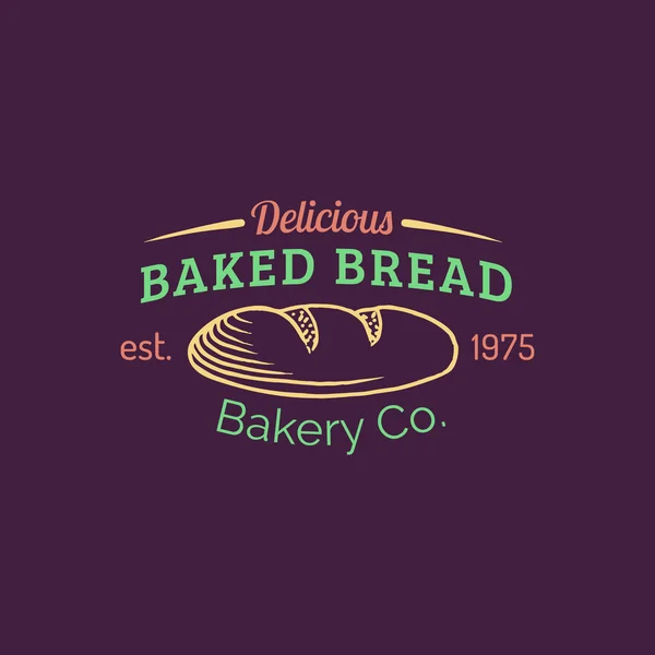 ビンテージのパン屋さんのロゴ — ストックベクタ