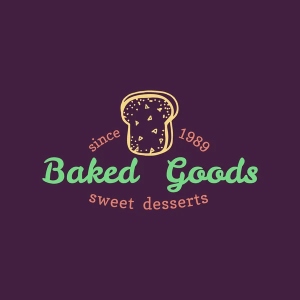 Logotipo de la panadería vintage — Vector de stock
