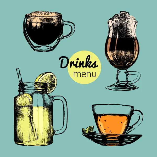 Menu de boissons gazeuses — Image vectorielle