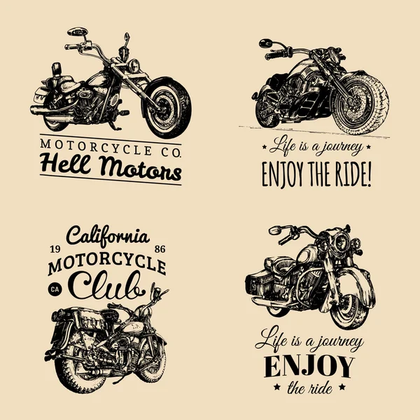 Chopper motorcycle logos — Stockový vektor