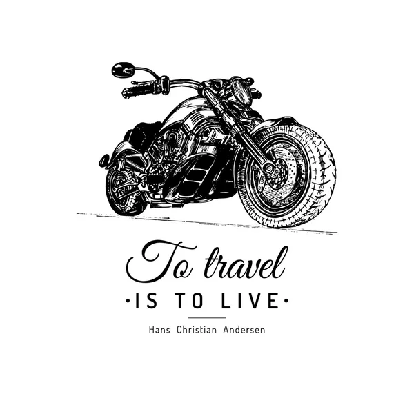 チョッパー オートバイのロゴ — ストックベクタ