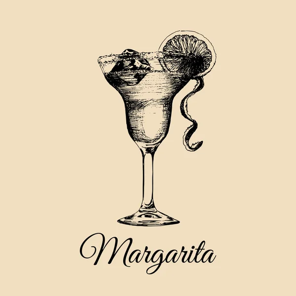 Esboço de vidro margarita — Vetor de Stock