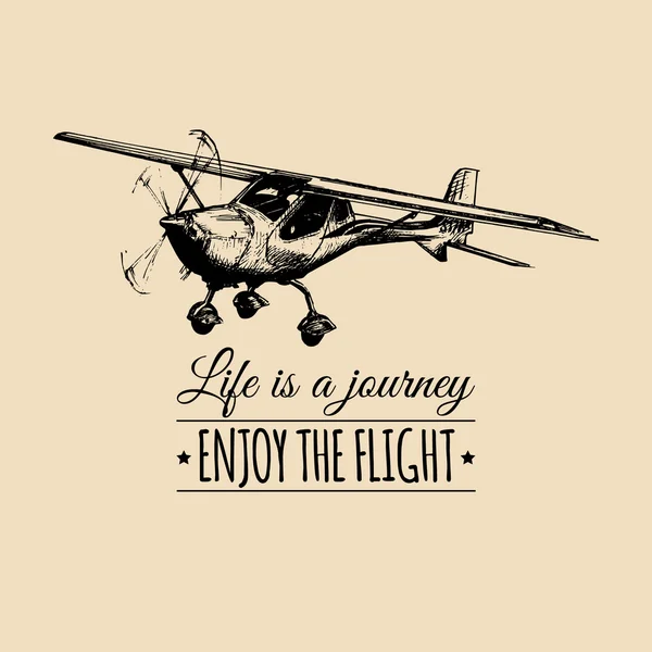 Logo avion vintage — Image vectorielle