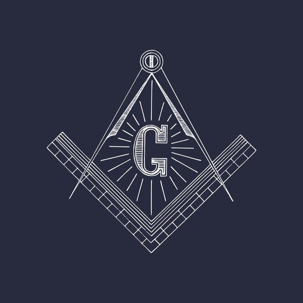 Engraving masonic logo emblem