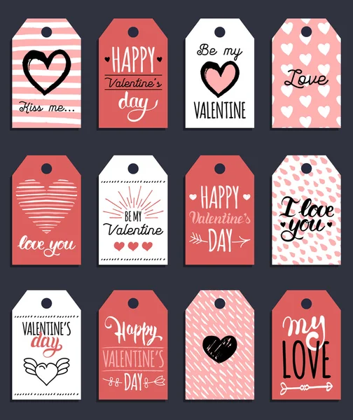 Plantillas de tarjetas de San Valentín — Vector de stock