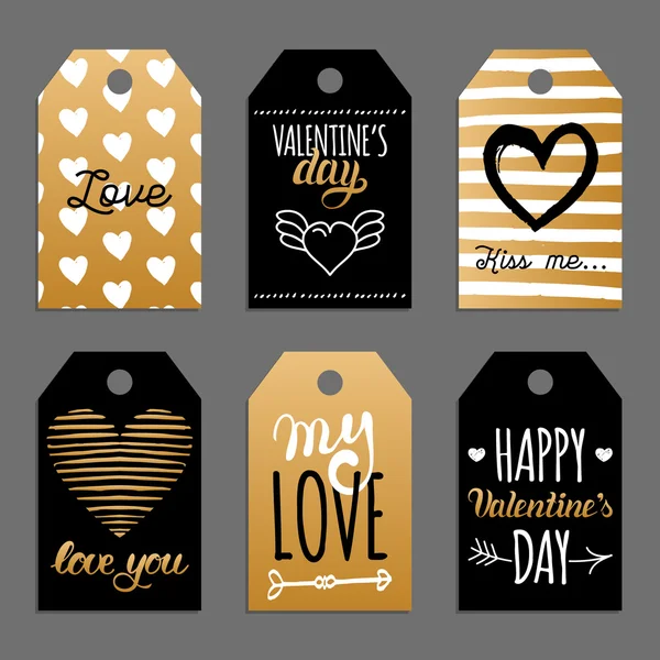 Valentines Day kaarten sjablonen — Stockvector