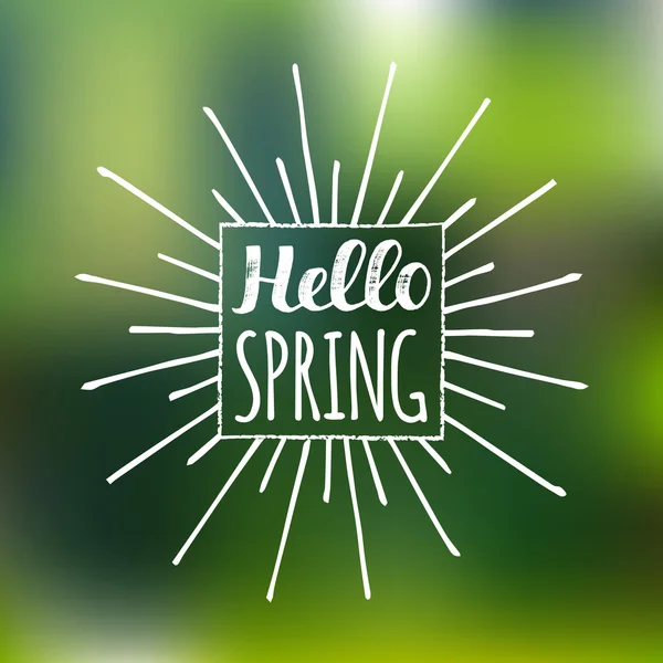 Bulanıklık arka planda Merhaba bahar