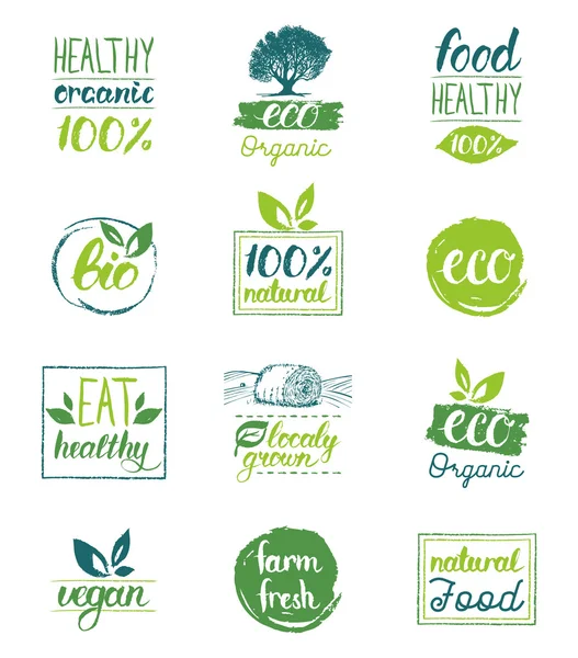 Logos frais de ferme — Image vectorielle