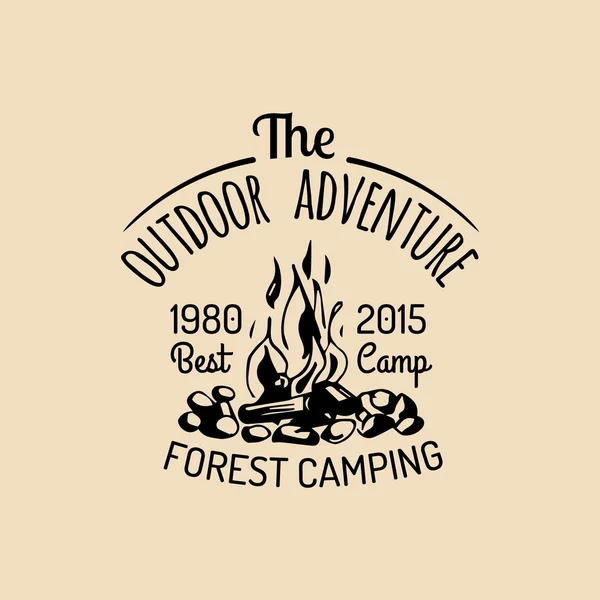 Panneau camping vintage — Image vectorielle