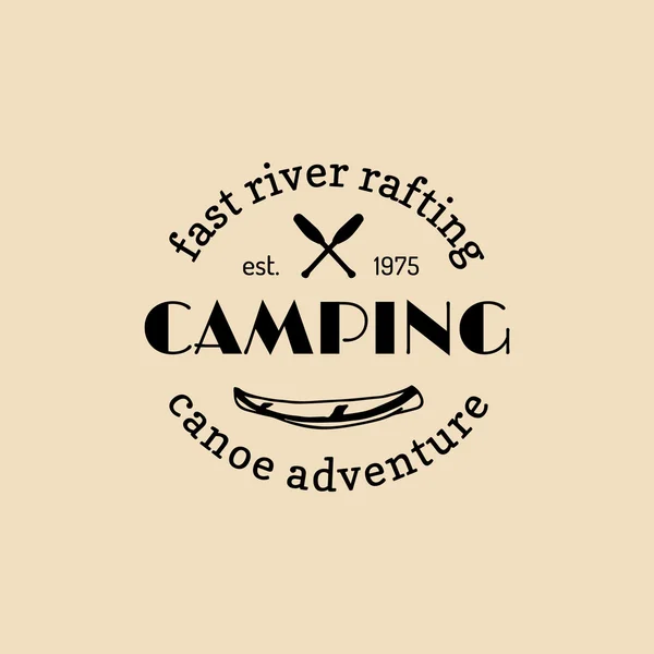 Señal de camping Vintage — Vector de stock