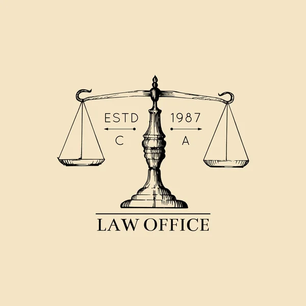 Logo avocat vintage — Image vectorielle