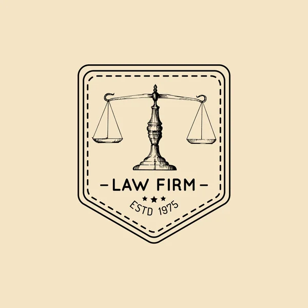 Logo vintage lawyer — Archivo Imágenes Vectoriales