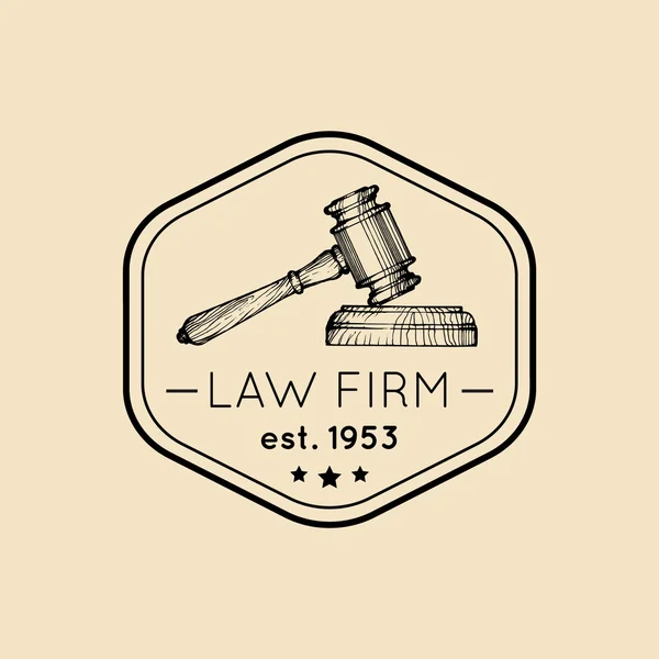 Logo vintage lawyer — Archivo Imágenes Vectoriales