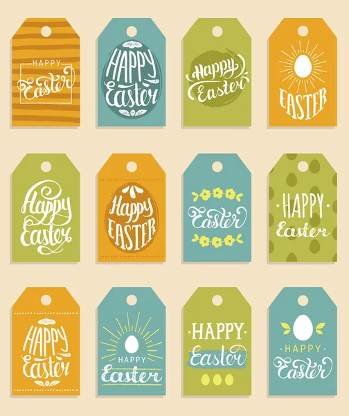 Veselé Velikonoce karty sada — Stockový vektor