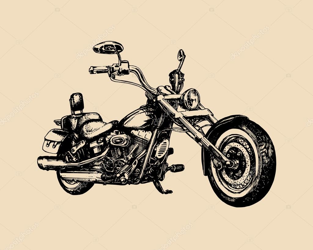 Custom bike logo. Chopper logo. Chopper sign. Motorcycle logo. Chopper garage logotype. Vector vintage biker logo. Chopper motorcycle logo. Motorbike. Custom motorcycle illustration