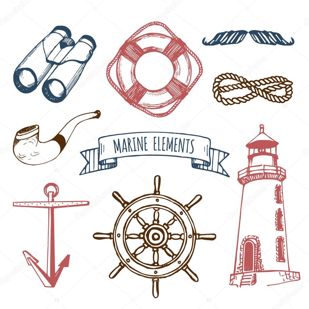 Vintage nautical adventures set